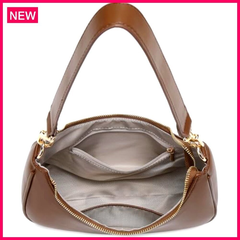 Lightweight Hobo Shoulder Bag with Zipper Pocket for Daily Use - Picture 6 of 8